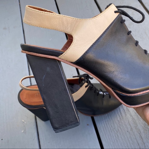 Rachel Comey 10 Black Pratt Lace Up Slingback Heel - Picture 6 of 8